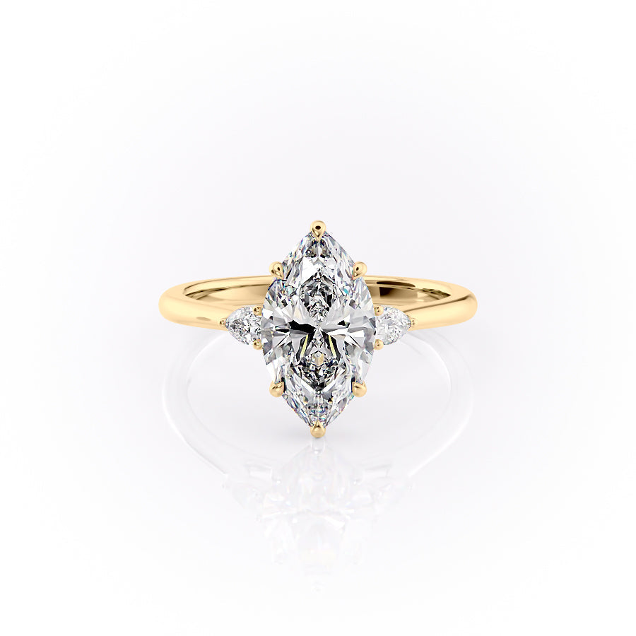 The Pears Liv Set With A 5 Carat Marquise Moissanite