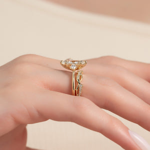 The Pears Liv Set With A 5 Carat Marquise Moissanite