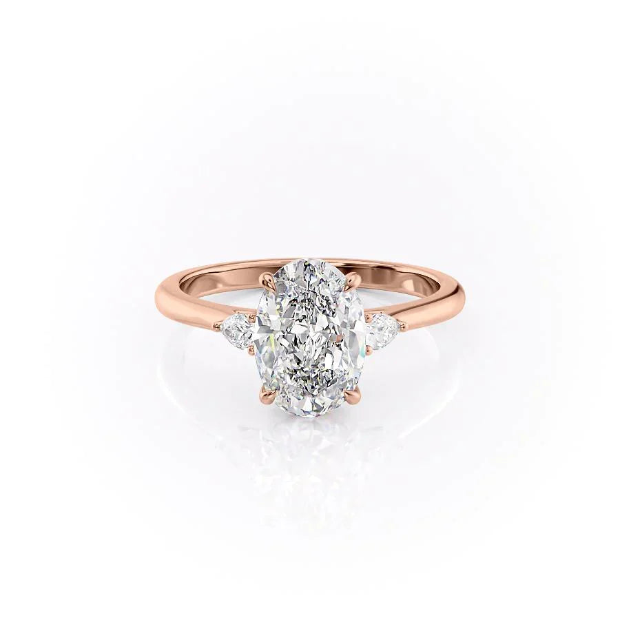 The Pears Liv Set With A 2 Carat Oval Lab Diamond