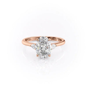 The Pears Liv Set With A 3 Carat Oval Lab Diamond