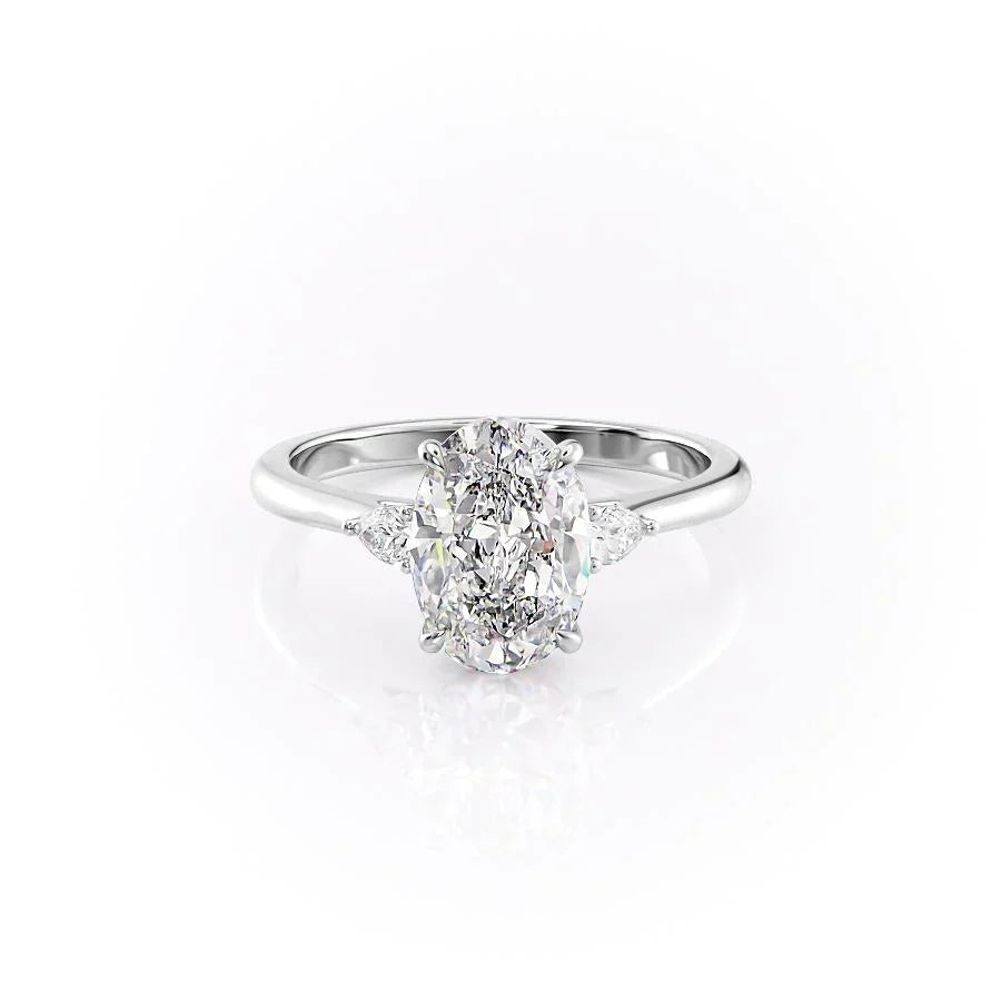The Pears Liv Set With A 4 Carat Oval Moissanite