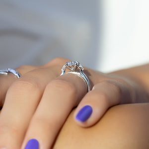 The Pears Liv Set With A 2 Carat Oval Moissanite
