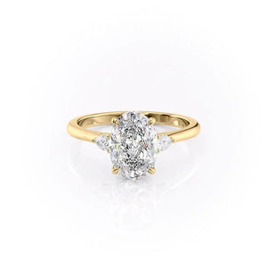 The Pears Liv Set With A 1.5 Carat Oval Lab Diamond