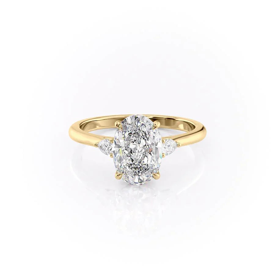 The Pears Liv Set With A 5 Carat Oval Moissanite