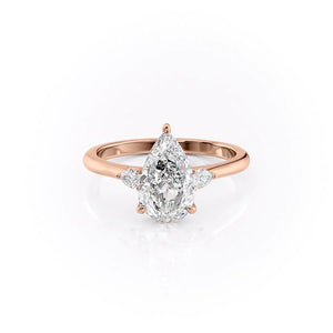The Pears Liv Set With A 4 Carat Pear Moissanite