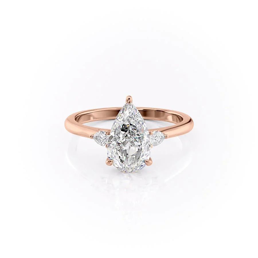 The Pears Liv Set With A 5 Carat Pear Moissanite