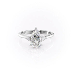 The Pears Liv Set With A 3 Carat Pear Moissanite