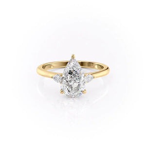The Pears Liv Set With A 2 Carat Pear Moissanite