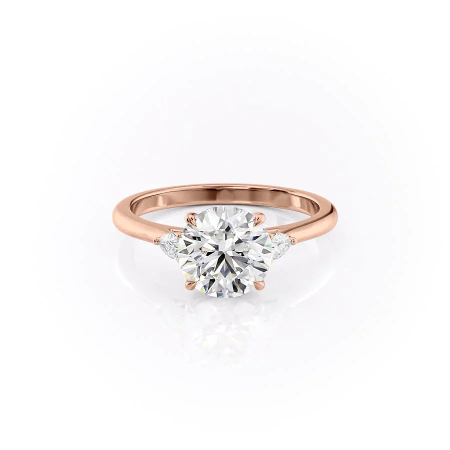 The Pears Liv Set With A 3 Carat Round Lab Diamond