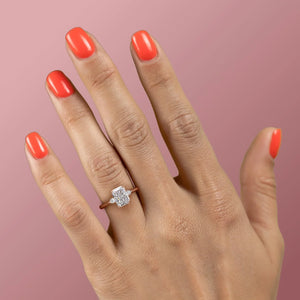 The Pears Liv Set With A 1.5 Carat Radiant Lab Diamond