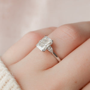 The Pears Liv Set With A 2 Carat Radiant Lab Diamond