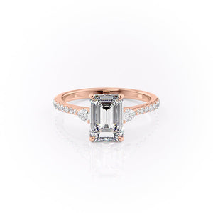 The Pave Pears Liv Set With A 3 Carat Emerald Lab Diamond