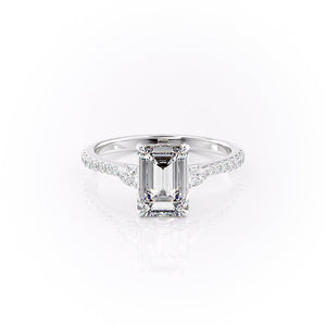 The Pave Pears Liv Set With A 2 Carat Emerald Lab Diamond