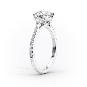 The Pave Pears Liv Set With A 1.5 Carat Emerald Lab Diamond