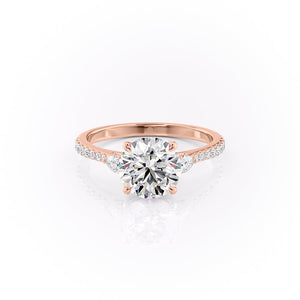 The Pave Pears Liv Set With A 3 Carat Round Lab Diamond