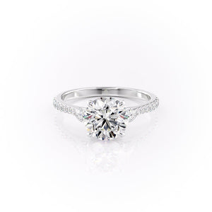 The Pave Pears Liv Set With A 1 Carat Round Lab Diamond