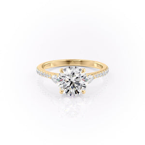 The Pave Pears Liv Set With A 1.5 Carat Round Lab Diamond