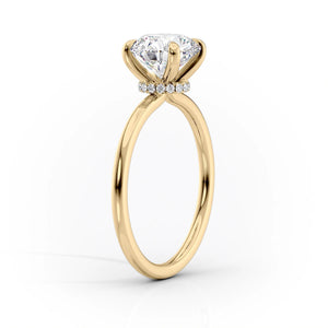 The Nelly Set With A 3 Carat Elongated Cushion Moissanite