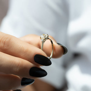 The Lia Set With A 2 Carat Cushion Lab Diamond