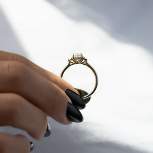 The Lia Set With A Cushion Lab Diamond