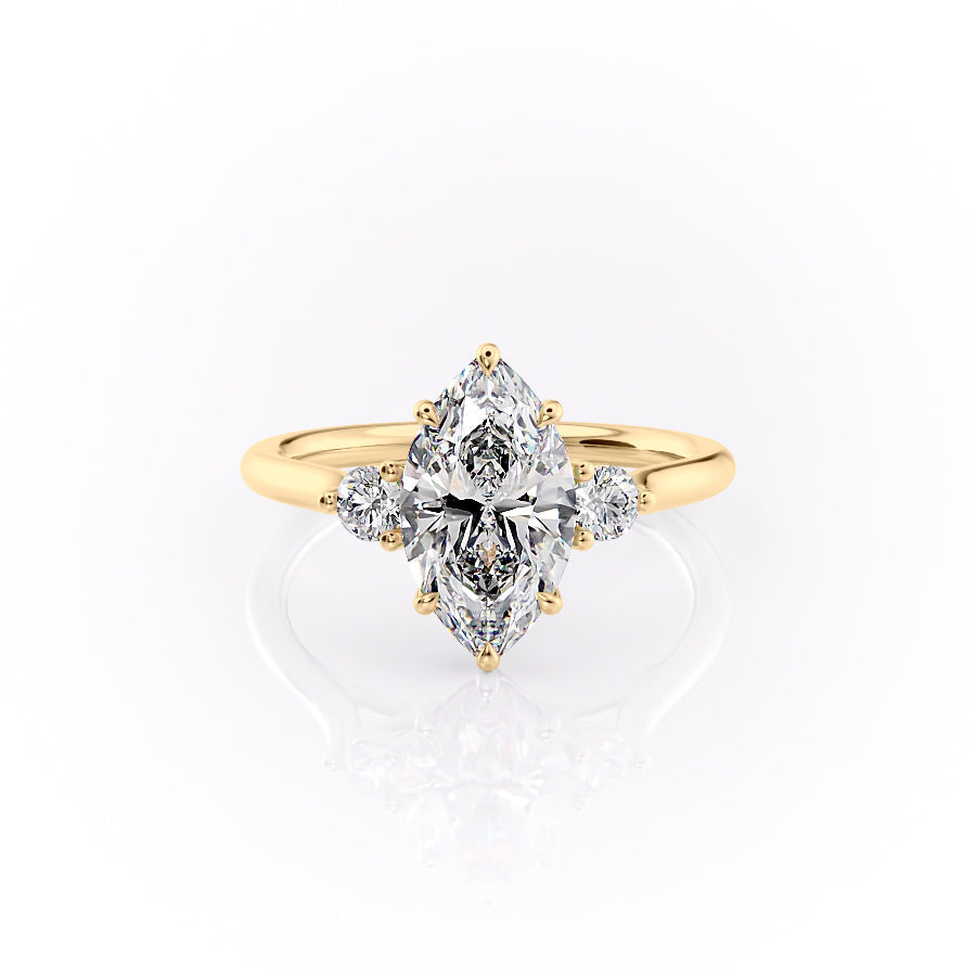 The Lia Set With A 1 Carat Marquise Moissanite