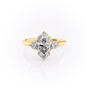 The Lia Set With A 2 Carat Marquise Lab Diamond