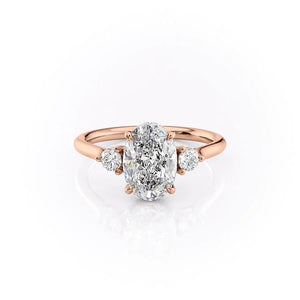 The Lia Set With A 2 Carat Oval Moissanite