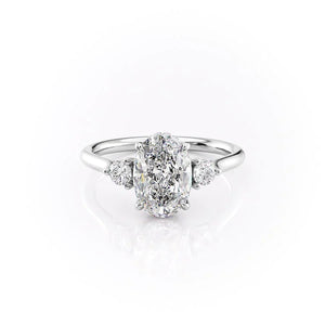 The Lia Set With A 5 Carat Oval Moissanite