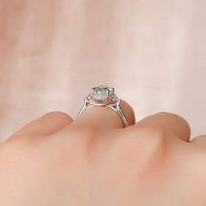 The Lia Set With A 2.5 Carat Oval Lab Diamond