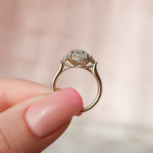 The Lia Set With A 1.5 Carat Oval Lab Diamond