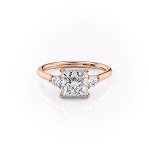 The Lia Set With A 2 Carat Princess Moissanite