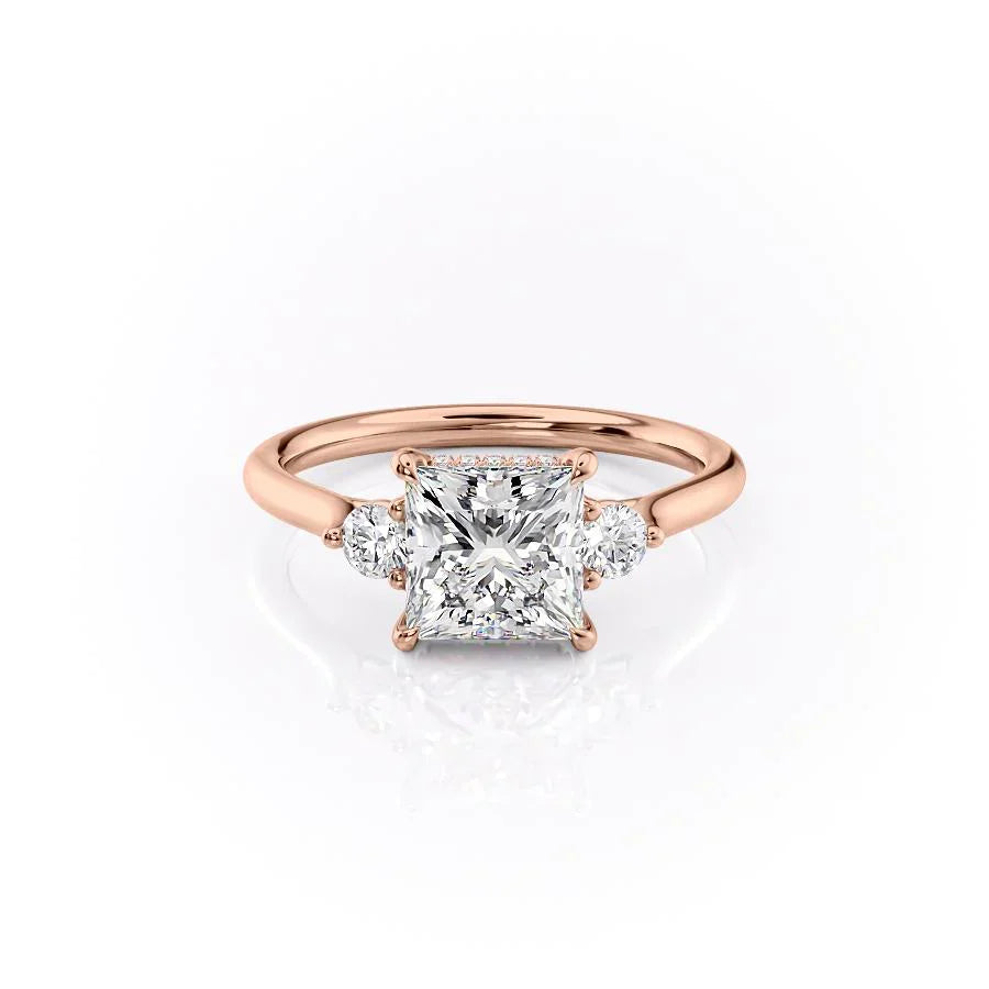 The Lia Set With A 1 Carat Princess Moissanite