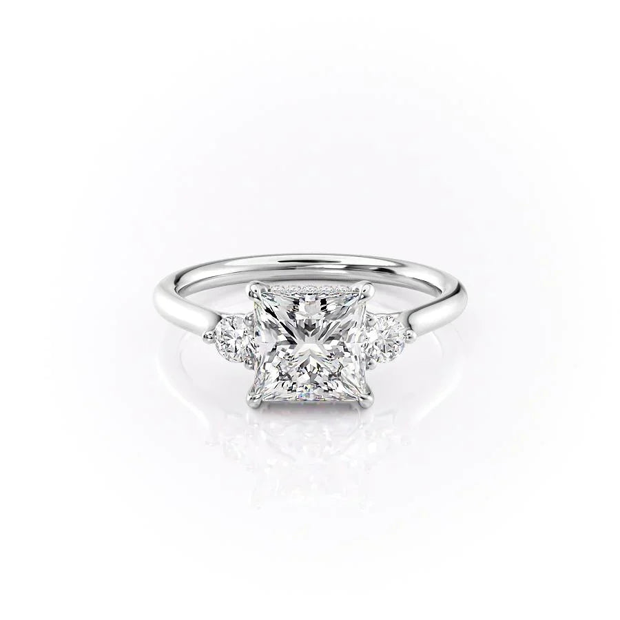 The Lia Set With A 1 Carat Princess Lab Diamond