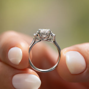 The Lia Set With A 2 Carat Princess Lab Diamond