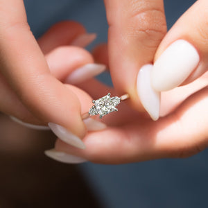 The Lia Set With A 2 Carat Princess Lab Diamond