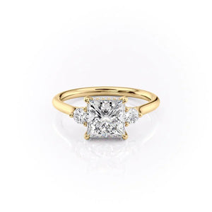The Lia Set With A 3 Carat Princess Lab Diamond