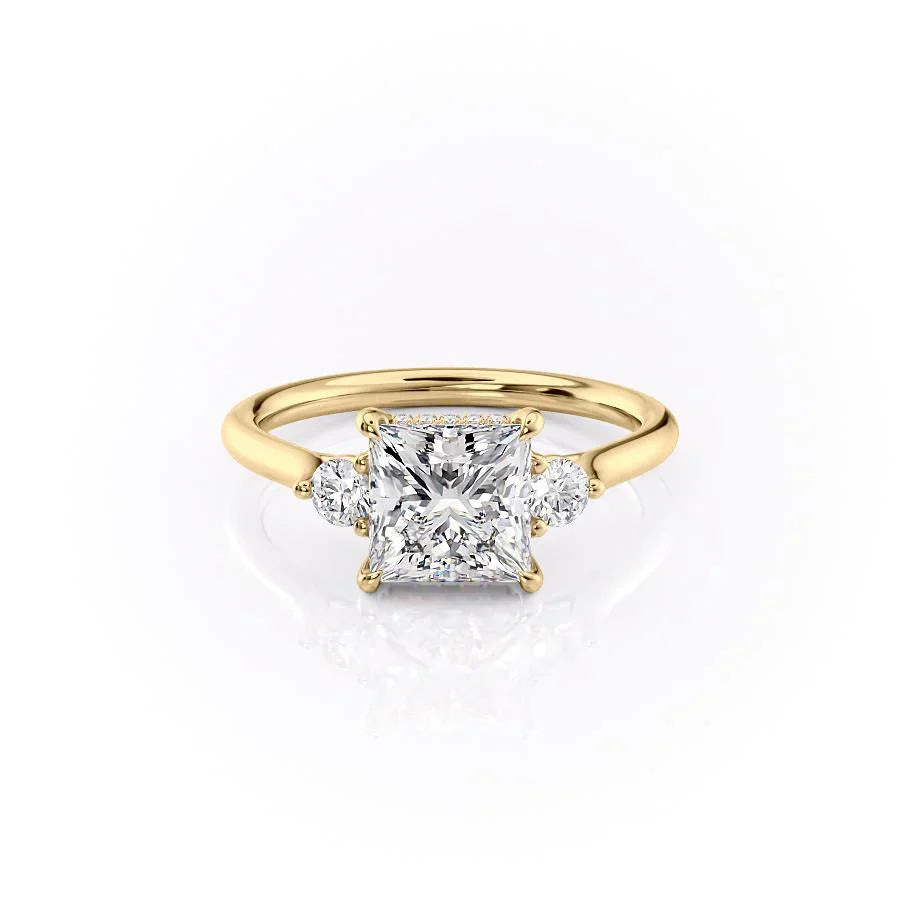 The Lia Set With A 2 Carat Princess Lab Diamond
