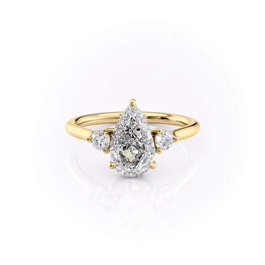 The Lia Set With A 1 Carat Pear Moissanite