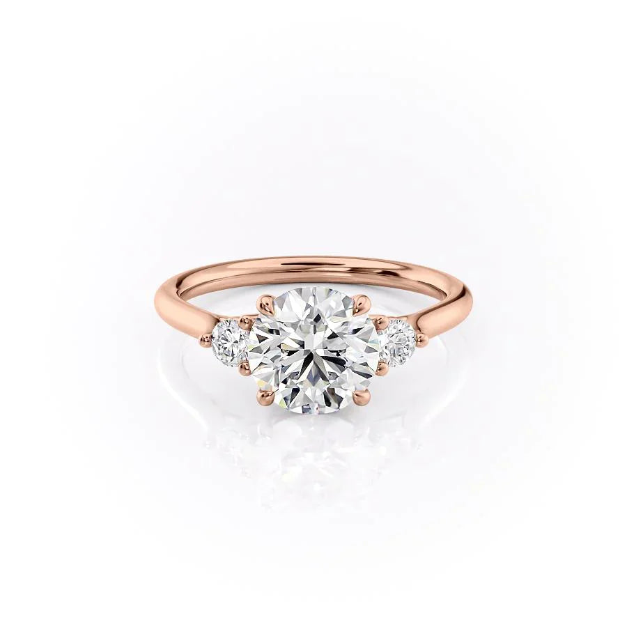 The Lia Set With A 3 Carat Round Lab Diamond