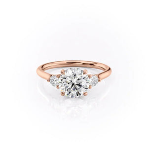 The Lia Set With A 3 Carat Round Lab Diamond
