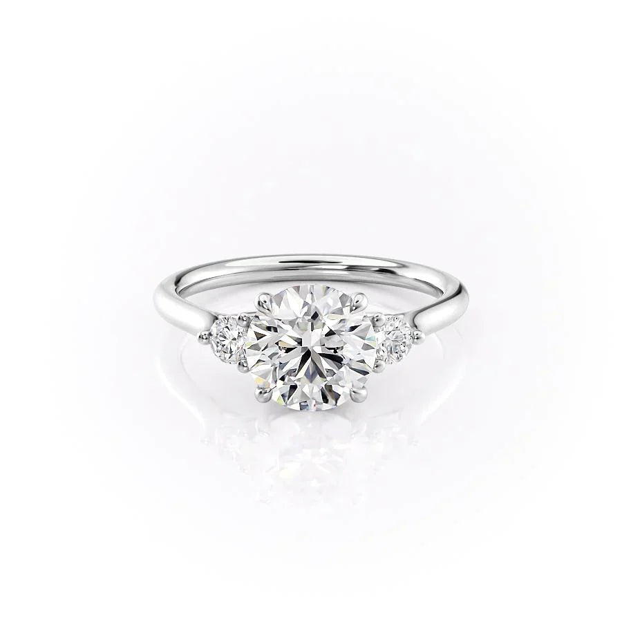 The Lia Set With A 2 Carat Round Lab Diamond