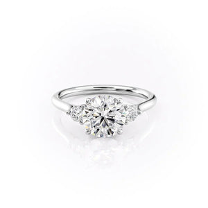 The Lia Set With A 2 Carat Round Moissanite