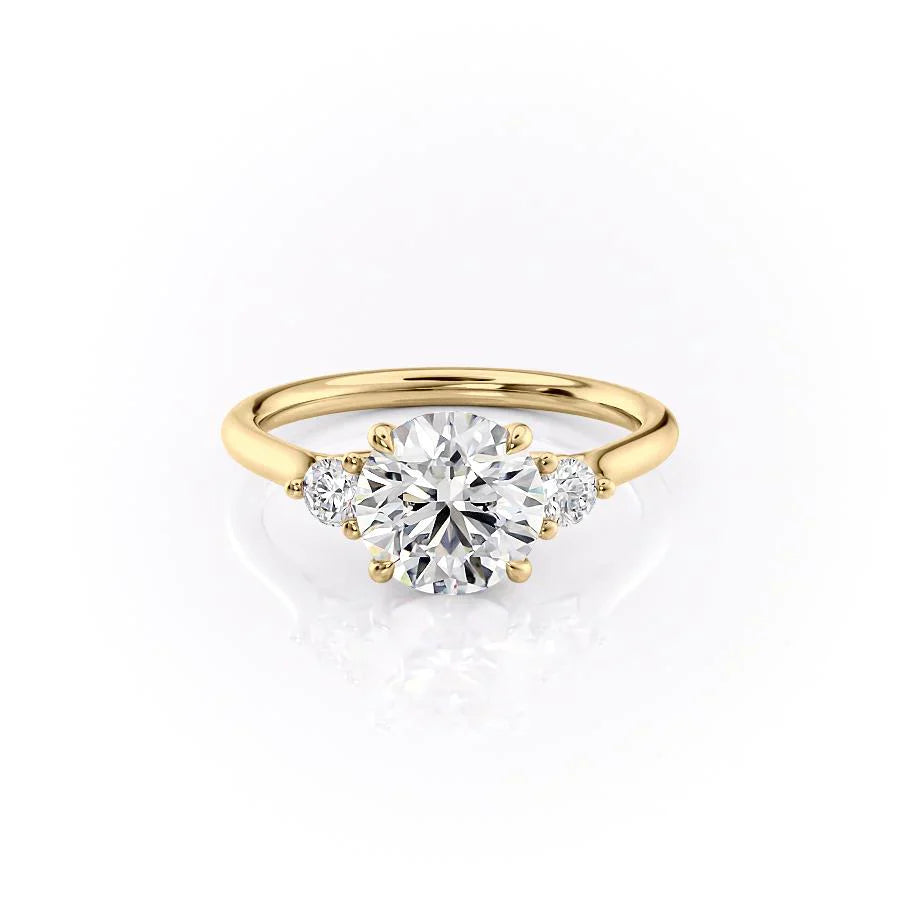 The Lia Set With A 2 Carat Round Moissanite