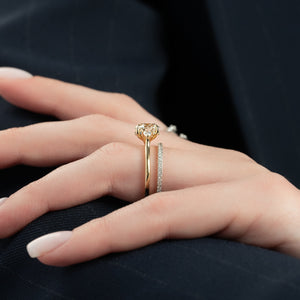 The Lia Set With A 3 Carat Round Moissanite