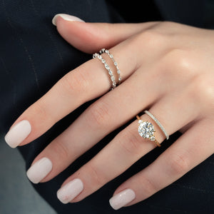 The Lia Set With A 3 Carat Round Moissanite