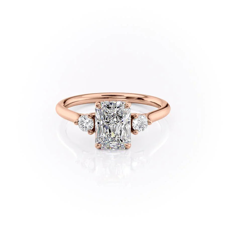 The Lia Set With A 2 Carat Radiant Moissanite