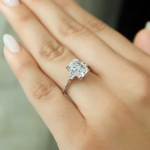 The Lia Set With A Radiant Moissanite
