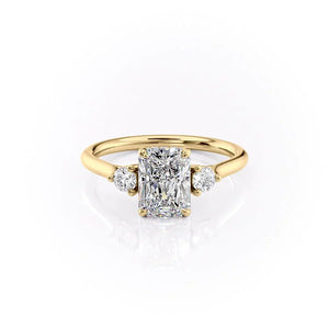 The Lia Set With A 1.5 Carat Radiant Lab Diamond