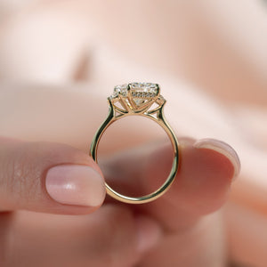 The Lia Set With A 3 Carat Radiant Lab Diamond