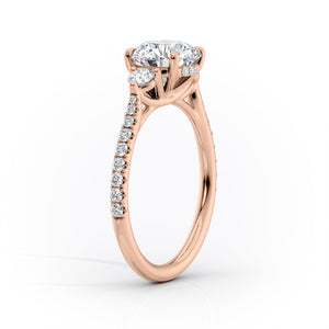 The Pave Lia Set With A 1.5 Carat Radiant Lab Diamond